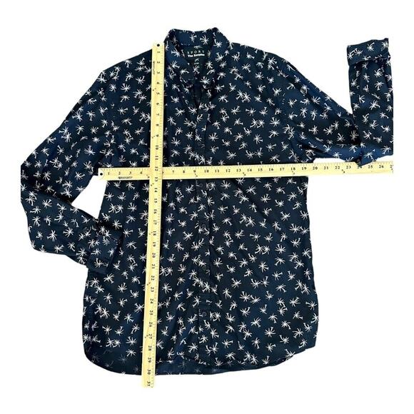 The Koopies Sport Mens Button-Down Shirt Long Sleeve Palm Trees Black Casual XL - Picture 4 of 10